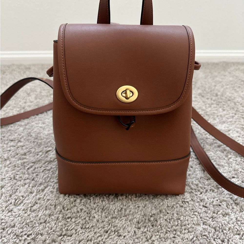 Brown Leather Backpack - image 1